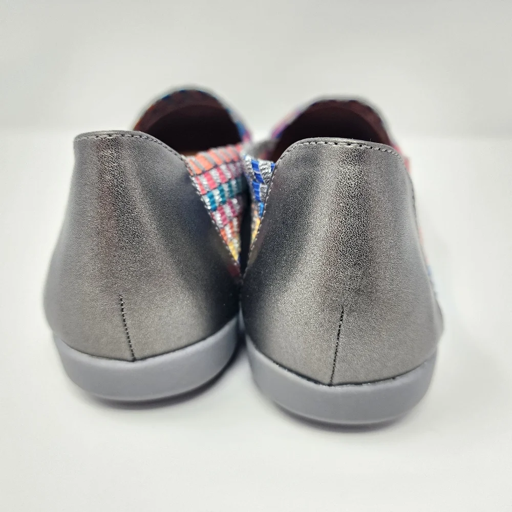comfortview Multicolor Woven Slip-On Flats